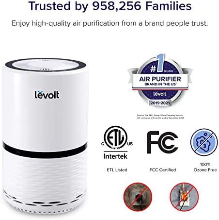 LEVOIT Air Purifiers for Home, H13 True HEPA Filter for Smoke, Dust, Mold, and Pollen in Bedroom, Ozone Free, Filtration System Odor Eliminators for Office with Optional Night Light, 1 Pack, White 5 LEVOIT Air Purifiers for Home, H13 True HEPA Filter for Smoke, Dust, Mold, and Pollen in Bedroom, Ozone Free, Filtration System Odor Eliminators for Office with Optional Night Light, 1 Pack, White - Image 5