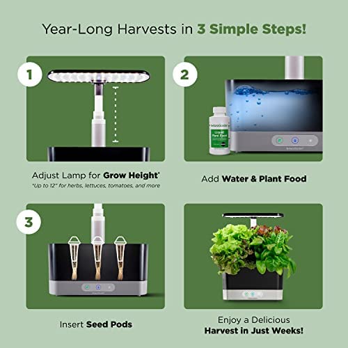 AeroGarden Harvest with Gourmet Herb Seed Pod Kit - Hydroponic Indoor Garden, Black 9 AeroGarden Harvest with Gourmet Herb Seed Pod Kit - Hydroponic Indoor Garden, Black - Image 9