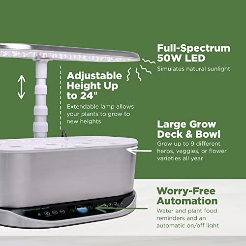 AeroGarden Bounty Elite - Indoor Garden with LED Grow Light, WiFi and Alexa Compatible, Stainless Steel 7 AeroGarden Bounty Elite - Indoor Garden with LED Grow Light, WiFi and Alexa Compatible, Stainless Steel - Image 7