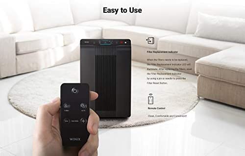 Winix 5500-2 Air Purifier with True HEPA, PlasmaWave and Odor Reducing Washable AOC Carbon Filter Medium , Charcoal Gray 6 Winix 5500-2 Air Purifier with True HEPA, PlasmaWave and Odor Reducing Washable AOC Carbon Filter Medium , Charcoal Gray - Image 6