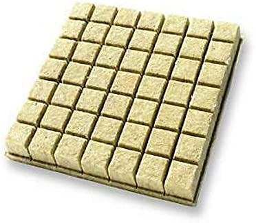 49 Rockwool Grow Cubes (1.5 Inches) - Growing Medium Starter Sheets (49 Per Pack) 1 hydroponic growing medium rocks
