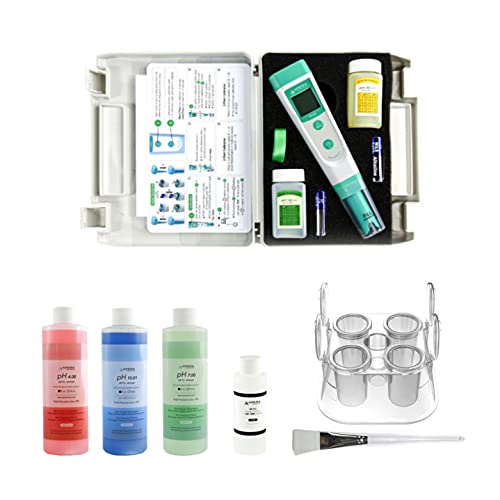 APERA INSTRUMENTS AI209-T Value Series PH20 pH Tester Combo Kit, including the Maintenance Set, and a CalPod Solution Holder for Easy Calibration 1 hydroponic ph test kit
