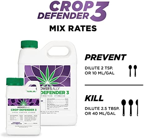 Grower's Ally Crop Defender 3 | Natural, Safe & Organic Insecticide & Fungicide Control for Plants - Powdery Mildew, Spider Mites & Russet Mite Killer – 1 qt Concentrate Makes 100 Gallons 8 Grower's Ally Crop Defender 3 | Natural, Safe & Organic Insecticide & Fungicide Control for Plants - Powdery Mildew, Spider Mites & Russet Mite Killer – 1 qt Concentrate Makes 100 Gallons - Image 8