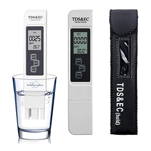 3 in 1 TDS EC Temperature Meter Pen, Digital Water Tester Kit PPM EC Meter for Drinking Water Hydroponics Aquarium RO System and Pool 1 hydroponic ph test kit
