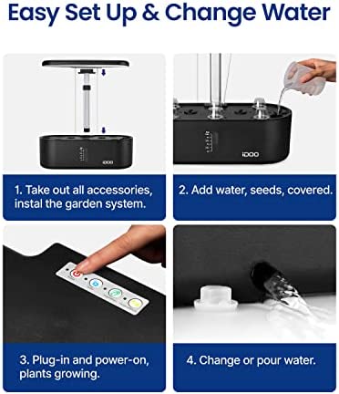 iDOO Hydroponics Growing System, 10 pods Indoor Herb Garden with LED Grow Light, Auto Timer Smart Garden, Water Shortage Alarm, 15'' Height Adjustable, 4.5L Water Tank 8 iDOO Hydroponics Growing System, 10 pods Indoor Herb Garden with LED Grow Light, Auto Timer Smart Garden, Water Shortage Alarm, 15'' Height Adjustable, 4.5L Water Tank - Image 8