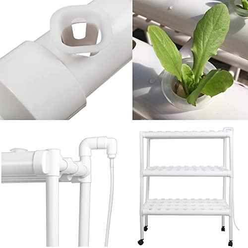 Hydroponic Grow Kit, Hydroponics Pipe Growing System 3 Layer 108 Plant Sites 12 PVC Pipes Vegetable Growing Tools for Leafy Vegetables 4 Hydroponic Grow Kit, Hydroponics Pipe Growing System 3 Layer 108 Plant Sites 12 PVC Pipes Vegetable Growing Tools for Leafy Vegetables - Image 4