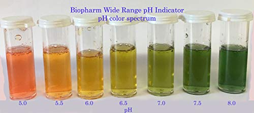 Wide Range pH Indicator Solution: 30 mL Plus 2 Empty Capped Sample Vials — Includes Easy to Read 0.5 pH Increment Color Chart 3 Wide Range pH Indicator Solution: 30 mL Plus 2 Empty Capped Sample Vials — Includes Easy to Read 0.5 pH Increment Color Chart - Image 3