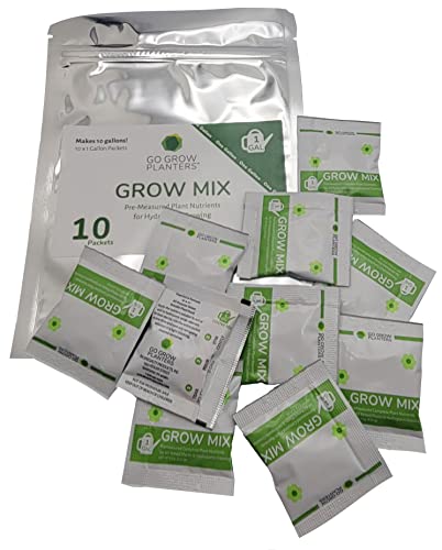 Go Grow Hydroponic Nutrients for All Veggies, Leafy Greens, Herbs and Flowers 1 Gallon - 10 Pack (10 Gallons) 1 hydroponic nutrients
