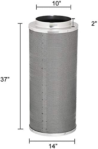iPower 10 Inch Air Carbon Filter with Australia Virgin C for Inline Duct Fan, Grow Tent, Odor Scrubber Control, Hydroponics, Prefilter Included, 10", Reversible Flange 4 iPower 10 Inch Air Carbon Filter with Australia Virgin C for Inline Duct Fan, Grow Tent, Odor Scrubber Control, Hydroponics, Prefilter Included, 10", Reversible Flange - Image 4
