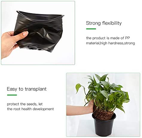 JERIA 100-Pack 0.5 Gallon Plant Nursery Pots, Plastic Pots for Flower Seedling, Flower Plant Container Seed Starting Pot, Come with 100 Pcs Plant Labels 5 JERIA 100-Pack 0.5 Gallon Plant Nursery Pots, Plastic Pots for Flower Seedling, Flower Plant Container Seed Starting Pot, Come with 100 Pcs Plant Labels - Image 5