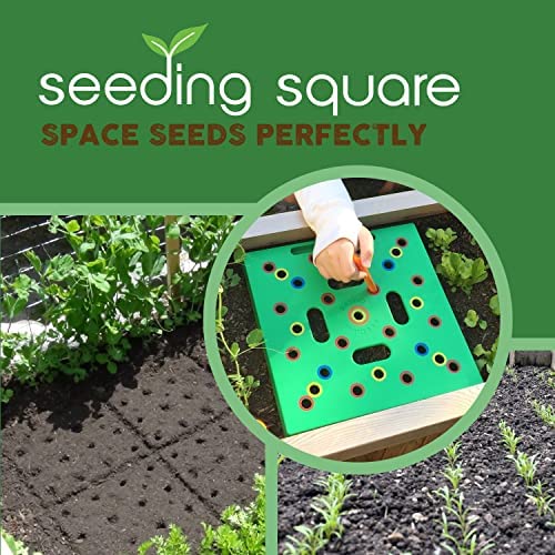 Seeding Square – Seed Sowing Template for Maximum Harvest - Square Foot Gardening Tool Kit – Includes: Color Coded Seed Spacer & Magnetic Seed Dibber/Seed Ruler/Seed Spoon & Vegetable Planting Guide 2 Seeding Square – Seed Sowing Template for Maximum Harvest - Square Foot Gardening Tool Kit – Includes: Color Coded Seed Spacer & Magnetic Seed Dibber/Seed Ruler/Seed Spoon & Vegetable Planting Guide - Image 2