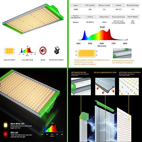 TopoGrow Hydroponic Growing Tents Kit Complete AlphaPar AQ300 LED Grow Light Lamp Full-Spectrum, 32"X32"X63"Indoor Grow Tent, 4" Ventilation Kit with Accessories for Plant Growing 2 TopoGrow Hydroponic Growing Tents Kit Complete AlphaPar AQ300 LED Grow Light Lamp Full-Spectrum, 32"X32"X63"Indoor Grow Tent, 4" Ventilation Kit with Accessories for Plant Growing - Image 2