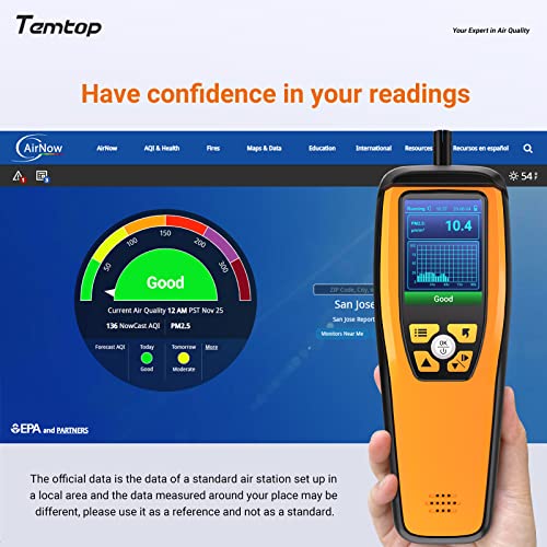 Temtop Air Quality Monitor CO2 Detector Professional Carbon Dioxide PM2.5 PM10 Formaldehyde Temperature and Humidity Monitor w/Audio Alarm Data Export (M2000 2nd) 5 Temtop Air Quality Monitor CO2 Detector Professional Carbon Dioxide PM2.5 PM10 Formaldehyde Temperature and Humidity Monitor w/Audio Alarm Data Export (M2000 2nd) - Image 5