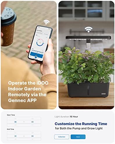 iDOO WiFi Hydroponics Growing System with APP Controlled, Indoor Garden with Pump System, Auto-Timer Smart Garden, Grow Light for Home Kitchen Gardening, 8 Pods, Height Up to 13.6" 3 iDOO WiFi Hydroponics Growing System with APP Controlled, Indoor Garden with Pump System, Auto-Timer Smart Garden, Grow Light for Home Kitchen Gardening, 8 Pods, Height Up to 13.6" - Image 3