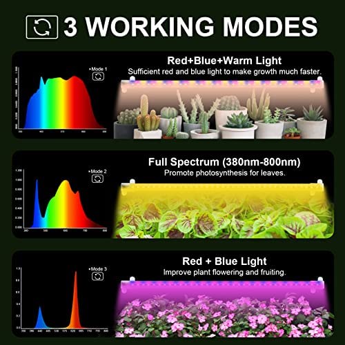 LED Grow Light Strips for Indoor Plants, 4Pack Full Spectrum Sunlike Plant Grow Light with Auto ON & Off Timer 144 LED/10 Dimmable Level/4 Switch Mode Seedling Hydroponics Succulent Winter Plants 2 LED Grow Light Strips for Indoor Plants, 4Pack Full Spectrum Sunlike Plant Grow Light with Auto ON & Off Timer 144 LED/10 Dimmable Level/4 Switch Mode Seedling Hydroponics Succulent Winter Plants - Image 2