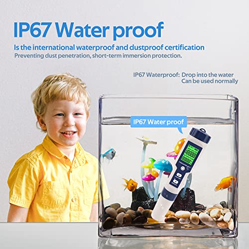 PH Meter,Water Tester 5 in 1 PH/TDS/Salinity/Temp&EC Meter,PH Meter for Water,IP67 Waterproof PH Pen,PPM Meter with Backlit,Salinity Tester for Saltwater Aquarium,Swimming Pool&Seawater. 4 PH Meter,Water Tester 5 in 1 PH/TDS/Salinity/Temp&EC Meter,PH Meter for Water,IP67 Waterproof PH Pen,PPM Meter with Backlit,Salinity Tester for Saltwater Aquarium,Swimming Pool&Seawater. - Image 4