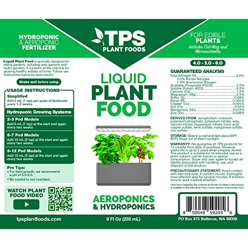 Liquid Plant Food for use in AeroGarden, IDOO and Hydroponic Growing Systems, Liquid Fertilizer 8 oz (250mL) 3 Liquid Plant Food for use in AeroGarden, IDOO and Hydroponic Growing Systems, Liquid Fertilizer 8 oz (250mL) - Image 3