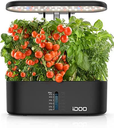 iDOO Hydroponics Growing System, 10 pods Indoor Herb Garden with LED Grow Light, Auto Timer Smart Garden, Water Shortage Alarm, 15'' Height Adjustable, 4.5L Water Tank 1 hydroponics reflection paper