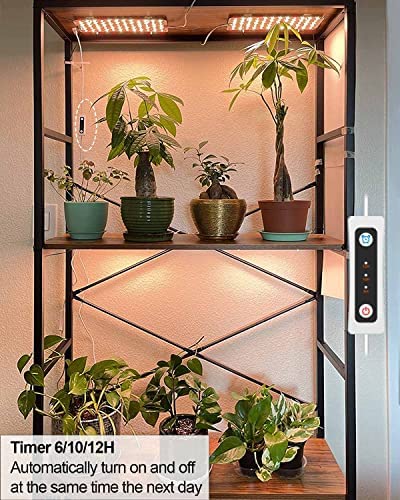 DOMMIA Grow Lights for Indoor Plants, 20W Full Spectrum LED Grow Light with Auto ON & Off Timer, 132 LEDs Sunlike Plant Light for Hydroponics, Succulents & More, Easy to Assemble(2Pcs) 4 DOMMIA Grow Lights for Indoor Plants, 20W Full Spectrum LED Grow Light with Auto ON & Off Timer, 132 LEDs Sunlike Plant Light for Hydroponics, Succulents & More, Easy to Assemble(2Pcs) - Image 4