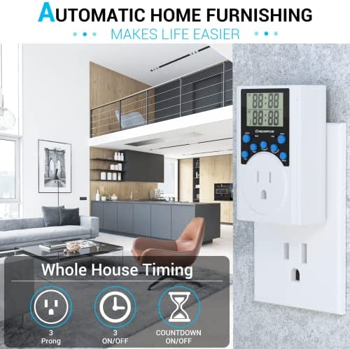 Timer Outlet, Nearpow Multifunctional Infinite Cycle Programmable Plug-in Digital Timer Switch with 3-Prong Outlet for Appliances, Energy-Saving Timer, 15A/1800W 4 Timer Outlet, Nearpow Multifunctional Infinite Cycle Programmable Plug-in Digital Timer Switch with 3-Prong Outlet for Appliances, Energy-Saving Timer, 15A/1800W - Image 4
