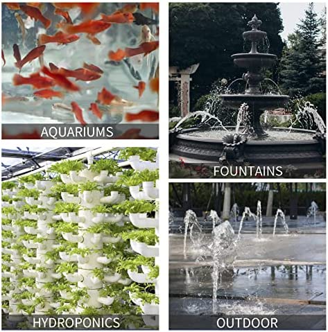 FREESEA Fountain Submersible Water Pump: 800GPH 45W Adjustable Ultra Quiet Aquarium Pump with 3 Nozzles 10ft High Lift for Small Pond | Fish tank | Waterfall | Outdoor | Hydroponics 6 FREESEA Fountain Submersible Water Pump: 800GPH 45W Adjustable Ultra Quiet Aquarium Pump with 3 Nozzles 10ft High Lift for Small Pond | Fish tank | Waterfall | Outdoor | Hydroponics - Image 6