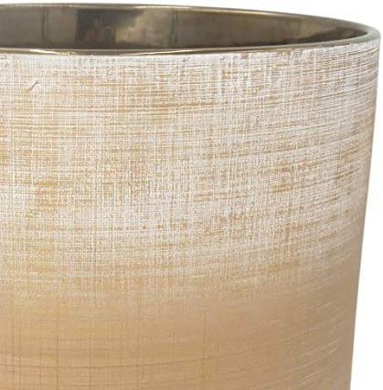Amazon Brand – Rivet Rustic Stoneware Crosshatch Indoor Outdoor Flower Plant Pot, 7.9"H, Bronze 2 Amazon Brand – Rivet Rustic Stoneware Crosshatch Indoor Outdoor Flower Plant Pot, 7.9"H, Bronze - Image 2