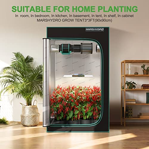 MARS HYDRO 4x4 Grow Tent Kit Complete System TSW2000 Dimmable Light 48"x48"x80" 1680D Hydroponics Growing Tent Indoor Grow Tent Kit with Upgraded 6" Ventilation Kit 684pcs LED 9 MARS HYDRO 4x4 Grow Tent Kit Complete System TSW2000 Dimmable Light 48"x48"x80" 1680D Hydroponics Growing Tent Indoor Grow Tent Kit with Upgraded 6" Ventilation Kit 684pcs LED - Image 9
