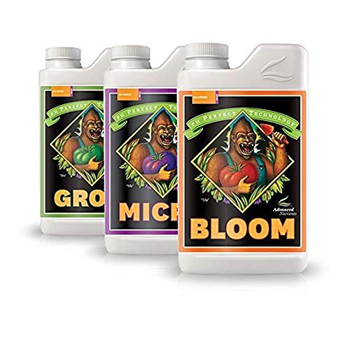 Advanced Nutrients Bloom, Micro & Grow, Pack of 3, 1 L Each 1 hydroponic nutrients