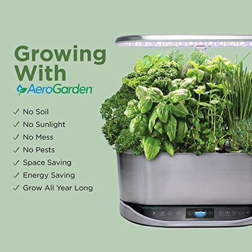 AeroGarden Bounty Elite - Indoor Garden with LED Grow Light, WiFi and Alexa Compatible, Stainless Steel 5 AeroGarden Bounty Elite - Indoor Garden with LED Grow Light, WiFi and Alexa Compatible, Stainless Steel - Image 5