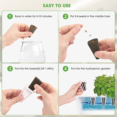 60 Pack Replacement Grow Sponges, Seed Pod Kit Seed Starter Pods Hydroponics Sponges Grow Sponges for Hydroponics Root Growth Sponges Refill Pods for Hydroponic Growing System Indoor Garden, Square 5 60 Pack Replacement Grow Sponges, Seed Pod Kit Seed Starter Pods Hydroponics Sponges Grow Sponges for Hydroponics Root Growth Sponges Refill Pods for Hydroponic Growing System Indoor Garden, Square - Image 5