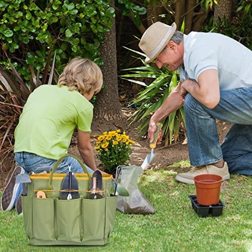 Garden Tool Set, WisaKey 9 Piece Stainless Steel Heavy Duty Green Gardening Tools with Non-Slip Ergonomic Handle, Durable Garden Tool Bag, Ideal Gardening Hand Tools, Gardening Gifts for Women and Men 7 Garden Tool Set, WisaKey 9 Piece Stainless Steel Heavy Duty Green Gardening Tools with Non-Slip Ergonomic Handle, Durable Garden Tool Bag, Ideal Gardening Hand Tools, Gardening Gifts for Women and Men - Image 7