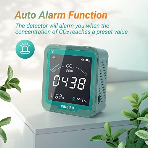 INKBIRD WiFi Indoor Air Quality Monitor, CO2 Detector, Accurate NDIR Sensor, Temperature and Relative Humidity, Indoor CO2 Meter with Data Logger, for Cars, Wine Cellars, Grow Tents, Homes (INK-CO2W). 7 INKBIRD WiFi Indoor Air Quality Monitor, CO2 Detector, Accurate NDIR Sensor, Temperature and Relative Humidity, Indoor CO2 Meter with Data Logger, for Cars, Wine Cellars, Grow Tents, Homes (INK-CO2W). - Image 7