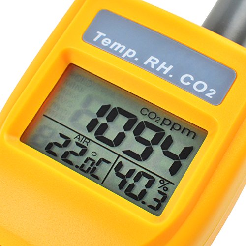 CO2 Meter Air Quality Monitor Handheld CO2 Monitor 0~9999ppm Measurement Carbon Dioxide Temperature Humidity Detector NDIR Sensor Indoor Outdoor Air Quality Tester 7 CO2 Meter Air Quality Monitor Handheld CO2 Monitor 0~9999ppm Measurement Carbon Dioxide Temperature Humidity Detector NDIR Sensor Indoor Outdoor Air Quality Tester - Image 7