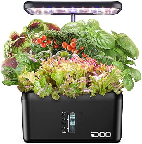 iDOO 8 Pods Hydroponic Growing System, Hydro Indoor Herb Garden Up to 15", Plants Germination Kit with Pump System 1 hydroponics reflection paper