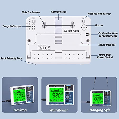 Hydrofarm APCEM2 Autopilot Desktop CO2 Monitor & Data Logger, Data, White/Blue 4 Hydrofarm APCEM2 Autopilot Desktop CO2 Monitor & Data Logger, Data, White/Blue - Image 4