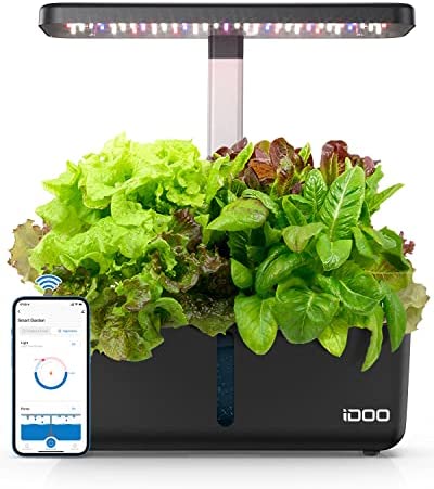 iDOO WiFi Hydroponics Growing System with APP Controlled, Indoor Garden with Pump System, Auto-Timer Smart Garden, Grow Light for Home Kitchen Gardening, 8 Pods, Height Up to 13.6" 1 hydroponics reflection paper