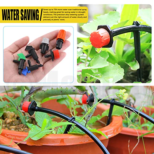 Mardatt 224Pcs Drip Irrigation Barbed Connectors 1/4''Tubing Fittings Kit with Elbows, End Plug, Straight Barbs, Sprinkler Nozzle, Tees,Elbows, 4-Way Coupling for Garden Lawn Agriculture Hydroponic 5 Mardatt 224Pcs Drip Irrigation Barbed Connectors 1/4''Tubing Fittings Kit with Elbows, End Plug, Straight Barbs, Sprinkler Nozzle, Tees,Elbows, 4-Way Coupling for Garden Lawn Agriculture Hydroponic - Image 5
