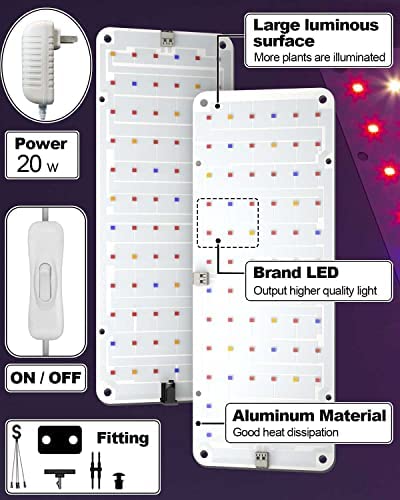 DOMMIA Grow Lights for Indoor Plants, 20W Ultra-Thin Invisible Plant Light, Full Spectrum Led Grow Lamp with 144 LEDs, DIY Assembly Grow Light Strip for Indoor Garden Greenhouse Aquarium Hydroponic 6 DOMMIA Grow Lights for Indoor Plants, 20W Ultra-Thin Invisible Plant Light, Full Spectrum Led Grow Lamp with 144 LEDs, DIY Assembly Grow Light Strip for Indoor Garden Greenhouse Aquarium Hydroponic - Image 6