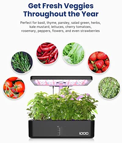 iDOO Hydroponics Growing System 12Pods, Indoor Garden with LED Grow Light, Plants Germination Kit, Built-in Fan, Automatic Timer, Adjustable Height Up to 11.3" for Home, Office 8 iDOO Hydroponics Growing System 12Pods, Indoor Garden with LED Grow Light, Plants Germination Kit, Built-in Fan, Automatic Timer, Adjustable Height Up to 11.3" for Home, Office - Image 8
