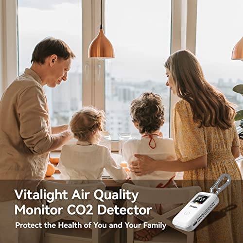 Vitalight Mini CO2 Detector, Air Quality Monitor, Stylish and Lightweight CO2 Monitor You Can Use Anywhere. White 6 Vitalight Mini CO2 Detector, Air Quality Monitor, Stylish and Lightweight CO2 Monitor You Can Use Anywhere. White - Image 6