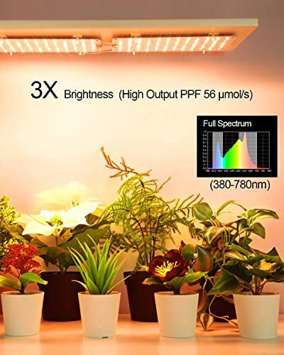 DOMMIA Grow Lights for Indoor Plants, 20W Full Spectrum LED Grow Light with Auto ON & Off Timer, 132 LEDs Sunlike Plant Light for Hydroponics, Succulents & More, Easy to Assemble(2Pcs) 3 DOMMIA Grow Lights for Indoor Plants, 20W Full Spectrum LED Grow Light with Auto ON & Off Timer, 132 LEDs Sunlike Plant Light for Hydroponics, Succulents & More, Easy to Assemble(2Pcs) - Image 3