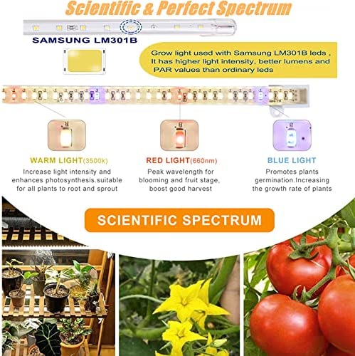 LED Grow Light Strips for Indoor Plants, 4Pack Full Spectrum Sunlike Plant Grow Light with Auto ON & Off Timer 144 LED/10 Dimmable Level/4 Switch Mode Seedling Hydroponics Succulent Winter Plants 6 LED Grow Light Strips for Indoor Plants, 4Pack Full Spectrum Sunlike Plant Grow Light with Auto ON & Off Timer 144 LED/10 Dimmable Level/4 Switch Mode Seedling Hydroponics Succulent Winter Plants - Image 6