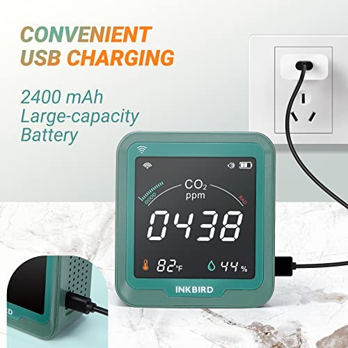 INKBIRD WiFi Indoor Air Quality Monitor, CO2 Detector, Accurate NDIR Sensor, Temperature and Relative Humidity, Indoor CO2 Meter with Data Logger, for Cars, Wine Cellars, Grow Tents, Homes (INK-CO2W). 6 INKBIRD WiFi Indoor Air Quality Monitor, CO2 Detector, Accurate NDIR Sensor, Temperature and Relative Humidity, Indoor CO2 Meter with Data Logger, for Cars, Wine Cellars, Grow Tents, Homes (INK-CO2W). - Image 6