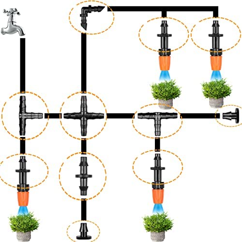 295 Pcs Drip Irrigation Fittings Kit for 1/4" Tubing 7 295 Pcs Drip Irrigation Fittings Kit for 1/4" Tubing - Image 7