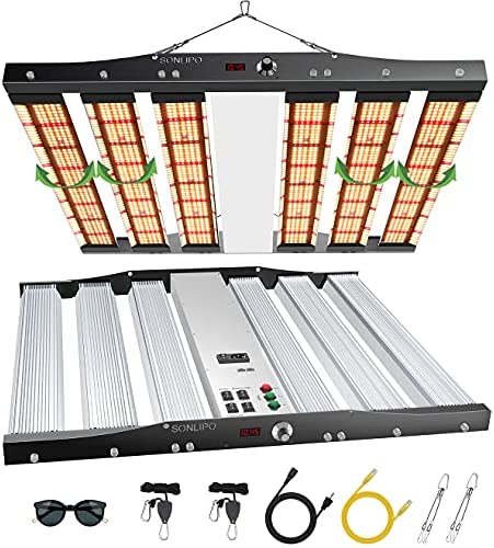 Sonlipo SPC4500 LED Grow Light 450W, 5x5 ft Coverage with 2196 LEDs Sunlike Full Spectrum with UV & IR, Dimmable Daisy Chain Timer Veg & Bloom Grow Lamp Hydroponic Indoor Plants Seeding Flower 1 hydroponic grow lights