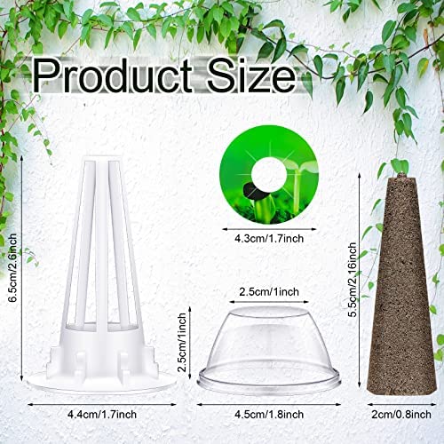 Hydroponic Garden Accessories Pod Kit Including Grow Baskets Transparent Insulation Lids Plant Grow Sponges Labels for Seed Starting System (120 Pieces) 2 Hydroponic Garden Accessories Pod Kit Including Grow Baskets Transparent Insulation Lids Plant Grow Sponges Labels for Seed Starting System (120 Pieces) - Image 2