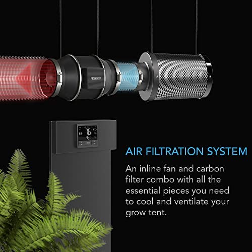 AC Infinity Air Filtration PRO Kit 6”, CLOUDLINE Inline Fan with Controller 69, Carbon Filter Ducting Combo, Cooling and Ventilation System for Grow Tents, Hydroponics, Indoor Gardening 2 AC Infinity Air Filtration PRO Kit 6”, CLOUDLINE Inline Fan with Controller 69, Carbon Filter Ducting Combo, Cooling and Ventilation System for Grow Tents, Hydroponics, Indoor Gardening - Image 2