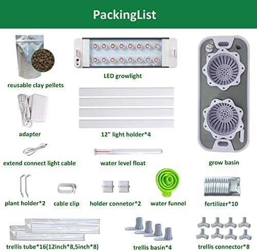 eSuperegrow Hydroponics Growing System,Smart Hydroponic Gardening System with LED Grow Light,Indoor Garden Hydroponic Herb Grow Kit with Climbing Trellis for Short Tomato,Basil,Pepper,Cucumber 7 eSuperegrow Hydroponics Growing System,Smart Hydroponic Gardening System with LED Grow Light,Indoor Garden Hydroponic Herb Grow Kit with Climbing Trellis for Short Tomato,Basil,Pepper,Cucumber - Image 7