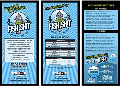 Fish Head Farms Organic Soil Conditioner for Yield and Flavor Enhancement. Useful in both Garden and Hydroponics Applications. 500 mL 2 Fish Head Farms Organic Soil Conditioner for Yield and Flavor Enhancement. Useful in both Garden and Hydroponics Applications. 500 mL - Image 2