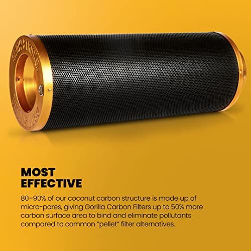 Gorilla Carbon Filter - Strongest, Longest Lasting Charcoal, for Inline Duct Fan, Odor Control, Hydroponics, Grow Tents and Rooms - 6-Inch 3 Gorilla Carbon Filter - Strongest, Longest Lasting Charcoal, for Inline Duct Fan, Odor Control, Hydroponics, Grow Tents and Rooms - 6-Inch - Image 3